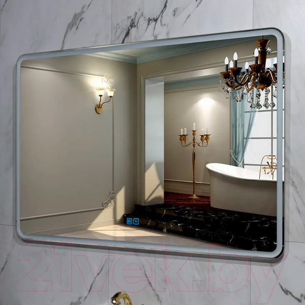 Изображение товара Зеркало Пекам Marta 1 90x60 / marta1-90x60sp (с подсветкой, сенсором на прикосновение и подогревом)