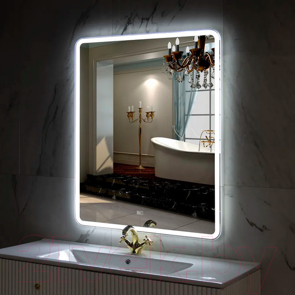 Изображение товара Зеркало Пекам Marta 1 60x90 / marta1-60x90sp (с подсветкой, сенсором на прикосновение и подогревом)