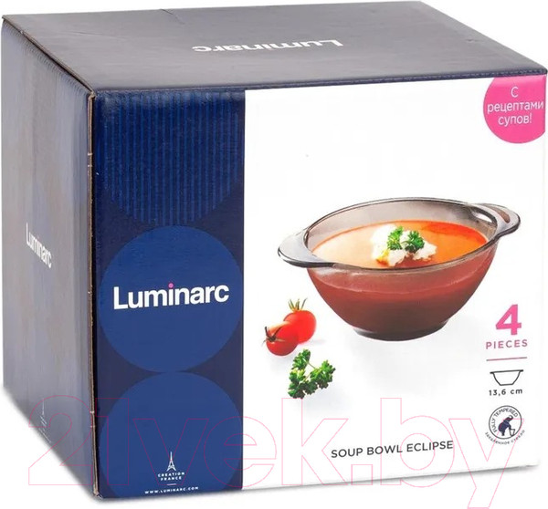 Изображение товара Набор суповых тарелок Luminarc P7519 (4шт, дымчатый)