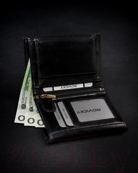 Изображение товара Портмоне Cedar Rovicky 1537-03-BOR-1225 (черный/красный)