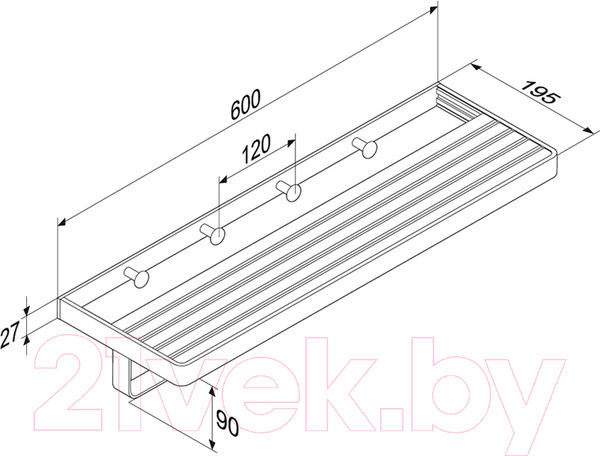 Изображение товара Полка для полотенца Damixa Jupiter DA7737700