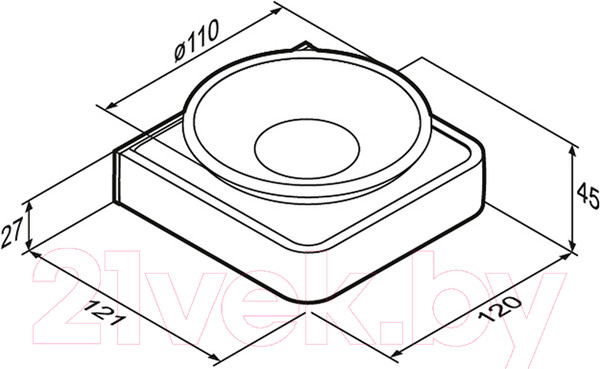 Изображение товара Мыльница Damixa Jupiter DA7734200