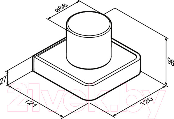 Изображение товара Стакан для зубной щетки и пасты Damixa Jupiter DA7734300
