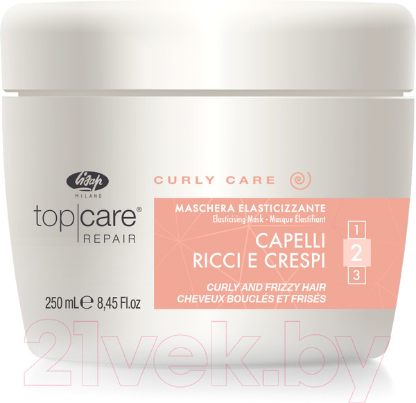 Изображение товара Маска для волос Lisap Top Care Repair Curly Care Разглаживающая для вьющихся волос (250мл)