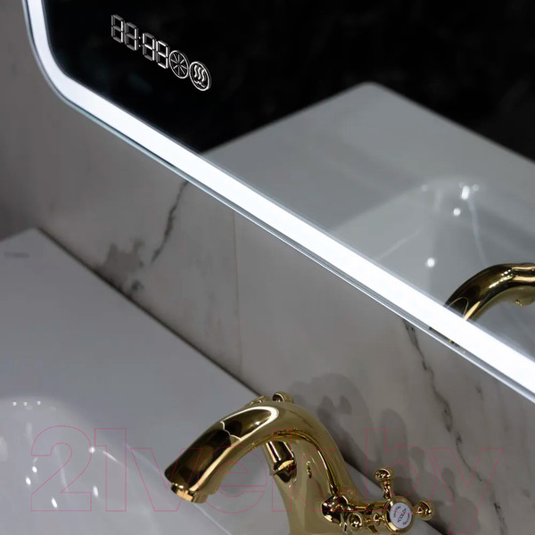 Изображение товара Зеркало Пекам Marta 1 120x80 / marta1-120x80spcl (с подсветкой, сенсором на прикосновение, подогревом и часами)