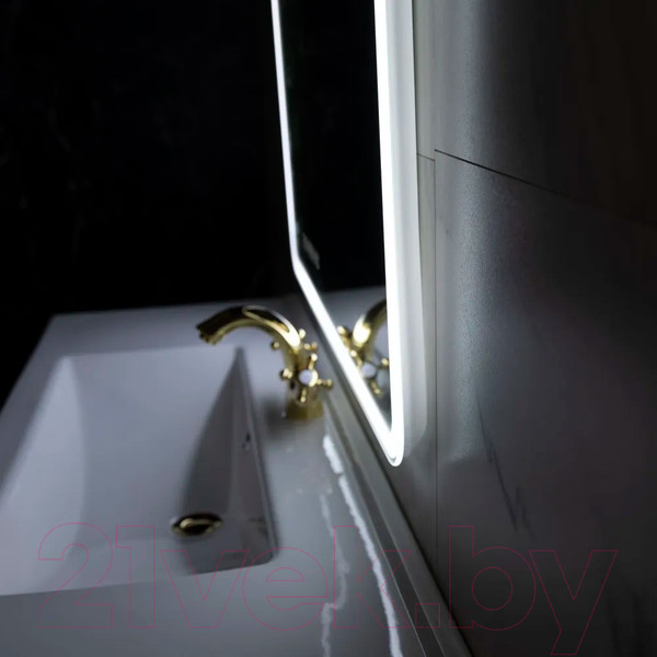 Изображение товара Зеркало Пекам Marta 1 120x80 / marta1-120x80spcl (с подсветкой, сенсором на прикосновение, подогревом и часами)