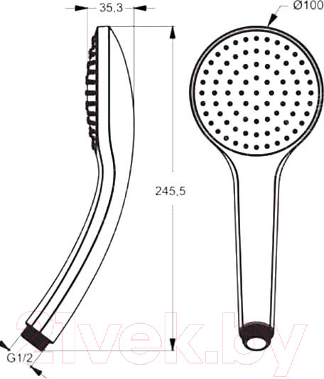Изображение товара Лейка ручного душа Ideal Standard IdealRain B9402XG