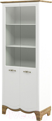 Изображение товара Шкаф с витриной Мебель-Неман Тиффани МН-041-11 (белый/прованс)