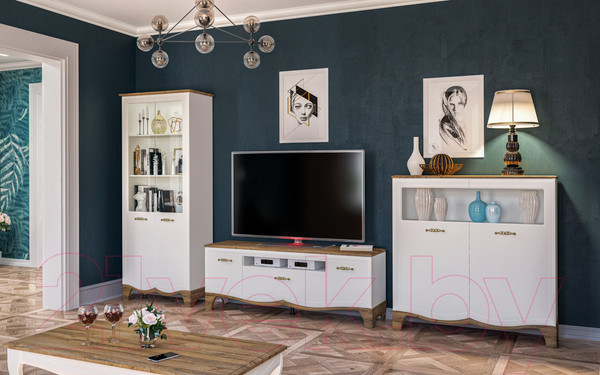 Изображение товара Тумба Мебель-Неман Тиффани МН-041-09 (белый/прованс)