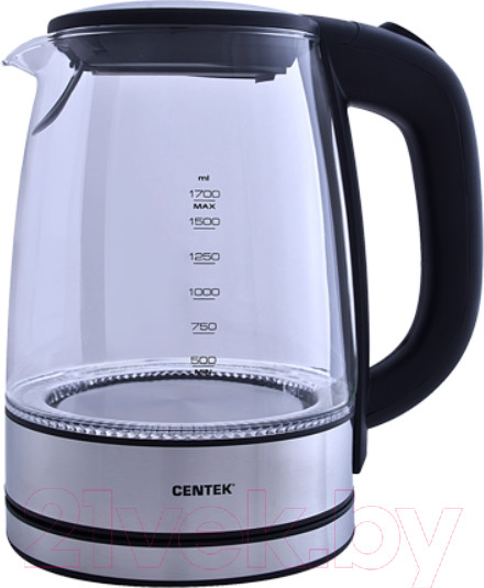 Изображение товара Электрочайник Centek CT-0030 (черный/нержавеющая сталь)