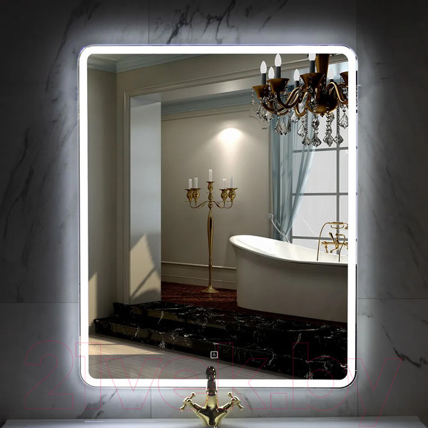 Изображение товара Зеркало Пекам Marta 1 80x120 / marta1-80x120s (с подсветкой и сенсором на прикосновение)