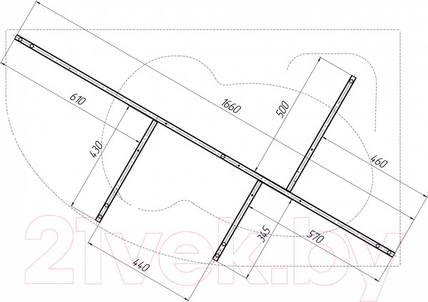 Изображение товара Каркас 1Марка Diana 150x90 / У99275
