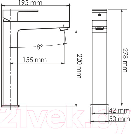 Изображение товара Смеситель Wasserkraft Abens 2003H
