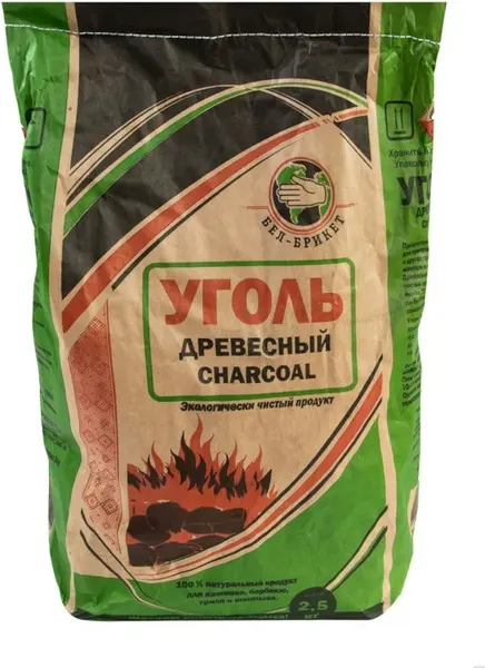 Изображение товара Уголь древесный Бел-Брикет 2.5кг