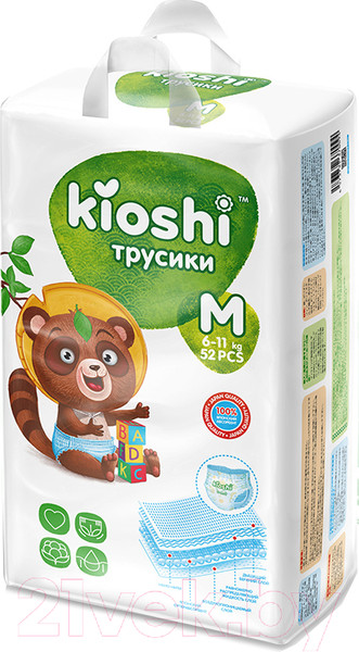 Изображение товара Подгузники-трусики детские KIOSHI M 6-11кг (52шт)