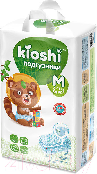Изображение товара Подгузники детские KIOSHI M 6-11кг (54шт)