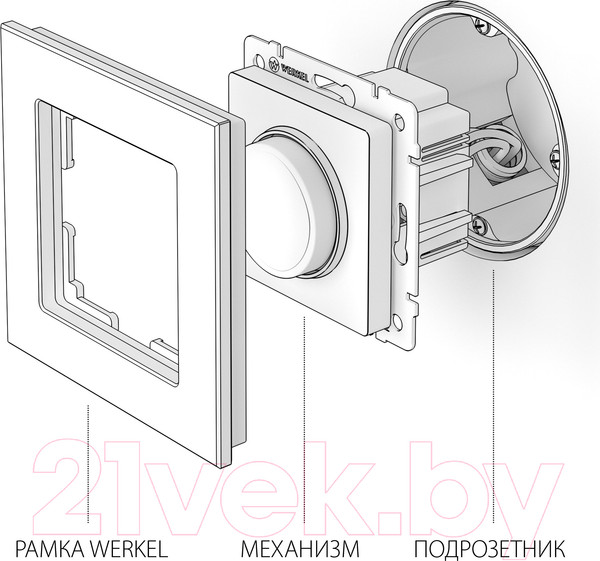 Изображение товара Диммер Werkel W1142013 / a051183 (перламутровый рифленый)