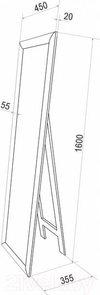 Изображение товара Зеркало Континент Белое 45x160