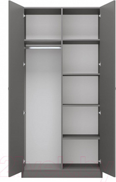 Изображение товара Шкаф Polini Kids Simple двухсекционный / 0001230.42 (серый)