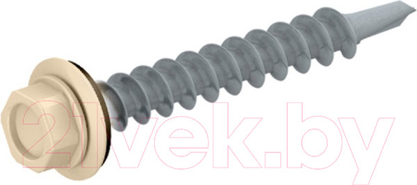 Изображение товара Саморез Starfix Кровельный по металлу 5.5х25 шайба с прокл. PT3 / SMC3-90851-250 (250шт, оцинкованный, RAL 1015 светлая слоновая кость)