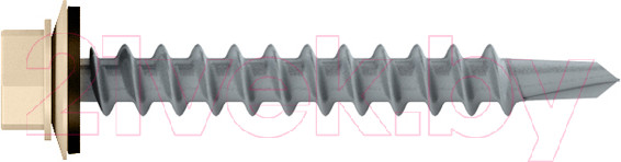 Изображение товара Саморез Starfix Кровельный по металлу 5.5х25 шайба с прокл. PT3 / SMC3-90851-250 (250шт, оцинкованный, RAL 1015 светлая слоновая кость)