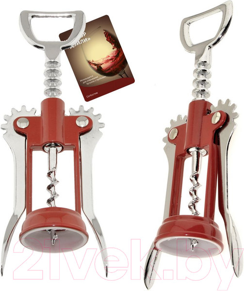 Изображение товара Штопор для вина Мультидом Z13-56 (красный)