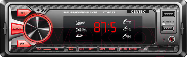 Изображение товара Бездисковая автомагнитола Centek CT-8117