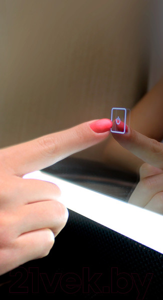 Изображение товара Зеркало Пекам Ring 1 70x70 / ring1-70x70scl (с подсветкой, сенсором на прикосновение и часами)