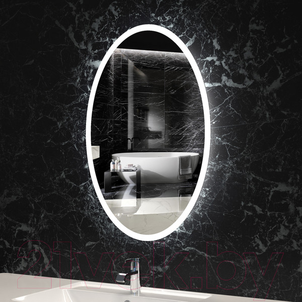 Изображение товара Зеркало Пекам Vesta 60x80 / Vesta-60x80spcl (с подсветкой, сенсором на прикосновение, подогревом и часами)