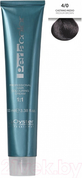 Изображение товара Крем-краска для волос Oyster Cosmetics Perlacolor 4/0 (100мл)