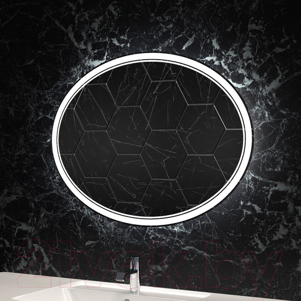 Изображение товара Зеркало Пекам Vesta 2 80x60 / Vesta2-80x60spcl (с подсветкой, сенсором на прикосновение, подогревом и часами)