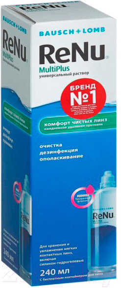 Изображение товара Раствор для линз ReNu MultiPlus с контейнером (240мл)