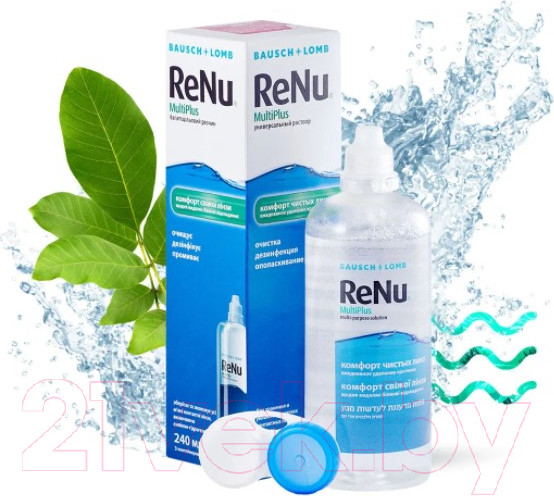Изображение товара Раствор для линз ReNu MultiPlus с контейнером (240мл)