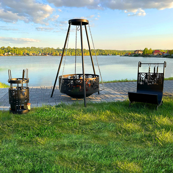 Изображение товара Каминный набор Везувий Русский Лес / N410B