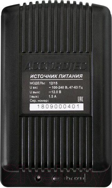 Изображение товара Блок питания для видеодомофона AccordTec AT-12/15