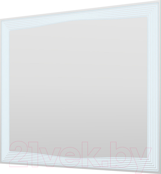 Изображение товара Зеркало Пекам Lines 100x80 / Lines-100x80scl (с подсветкой, сенсором на прикосновение и часами)