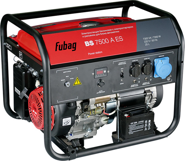 Изображение товара Бензиновый генератор Fubag BS 7500 A ES (641031)
