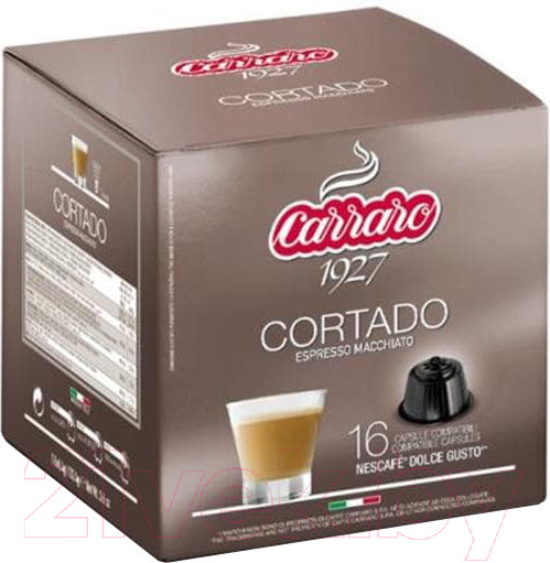 Изображение товара Кофе в капсулах Carraro Cortado стандарта Dolce Gusto / 150102 (16x7г)