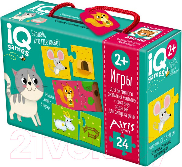 Изображение товара Развивающие карточки Айрис-пресс IQ игры. Угадай, кто где живет / 9785811277407