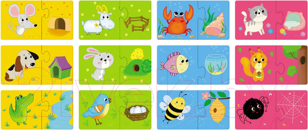 Изображение товара Развивающие карточки Айрис-пресс IQ игры. Угадай, кто где живет / 9785811277407