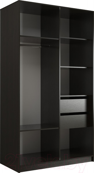 Изображение товара Шкаф-купе Евва 158 VTG.12 / АЭП ШК.2 01 (венге/дуб трюфель/венге глянец)