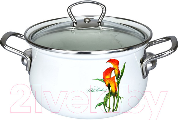 Изображение товара Кастрюля Эмаль Каллы / 01-RB1614CH/4