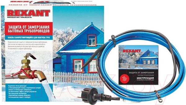 Изображение товара Греющий кабель для труб Rexant 15MSR-PB / 51-0621