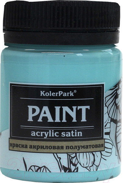 Изображение товара Акриловая краска KolerPark Акриловая сатиновая (50мл, бирюзовый)