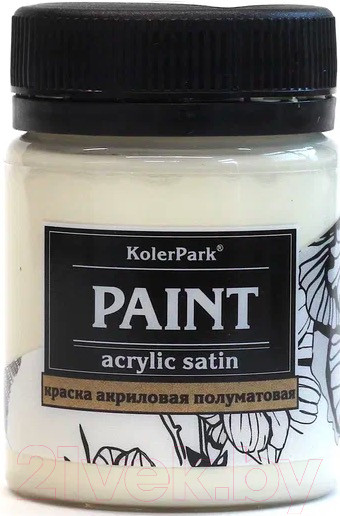 Изображение товара Акриловая краска KolerPark Акриловая сатиновая (50мл, молоко)