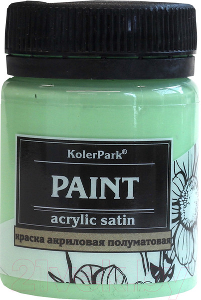Изображение товара Акриловая краска KolerPark Акриловая сатиновая (50мл, фисташка)