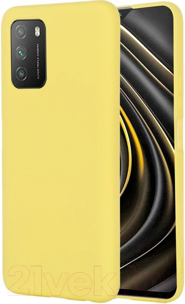 Изображение товара Чехол-накладка Case Cheap Liquid для Poco M3 (желтый)