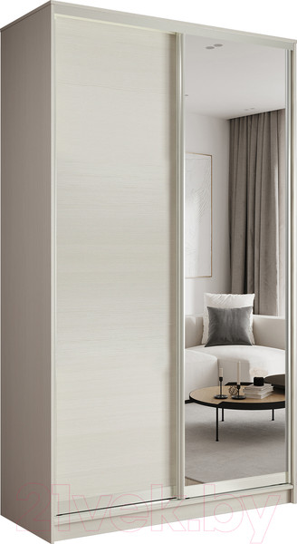 Изображение товара Шкаф-купе Евва 138 BBZ.12 / АЭП ШК.2 02 (бодега/бодега/жемчуг зерно)