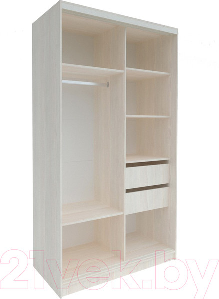 Изображение товара Шкаф-купе Евва 138 BBZ.04 / АЭП ШК.2 02 (бодега/бодега/жемчуг зерно)