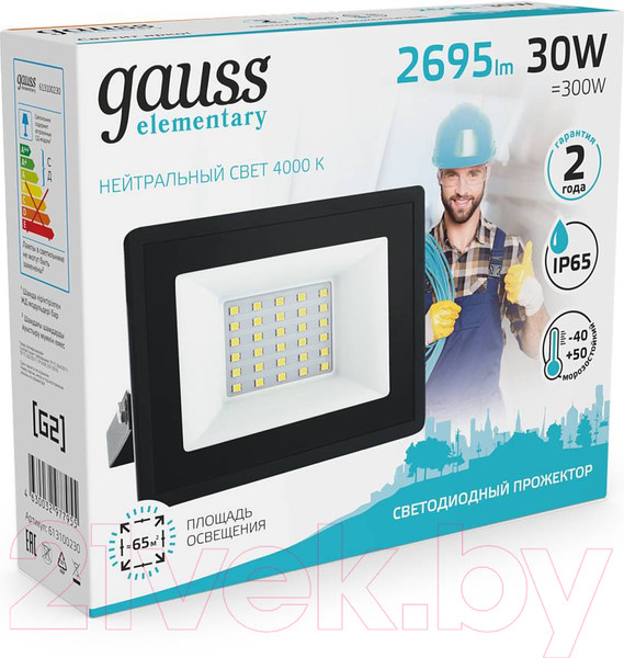 Изображение товара Прожектор Gauss Elementary 613100230